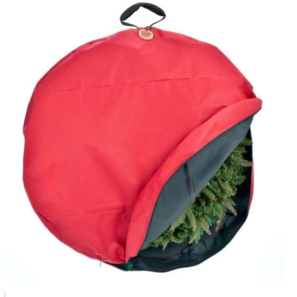 Large Red Wreath Storage Bag